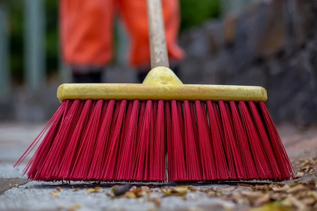 broom, cleaning, sweep, outdoors, street, pavement, urban cleaning, closeup, broom, broom, broom, broom, broom, sweep, sweep. What a new commercial cleaning business must satisfy before day one for owner-operators