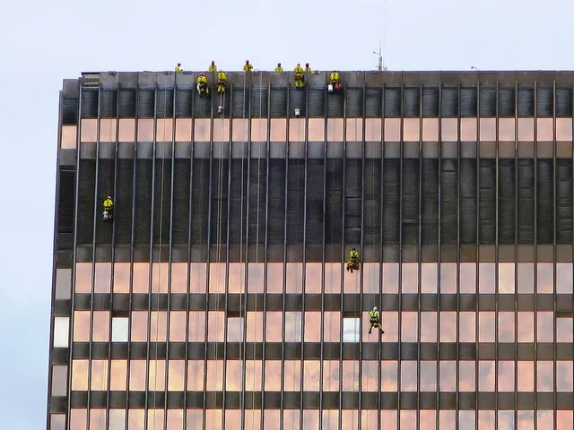 window cleaner, skyscraper, facade, workplace, window cleaning, cape town, window cleaning, window cleaning, window cleaning, window cleaning, window cleaning. Commercial cleaning recruitment and training explained
